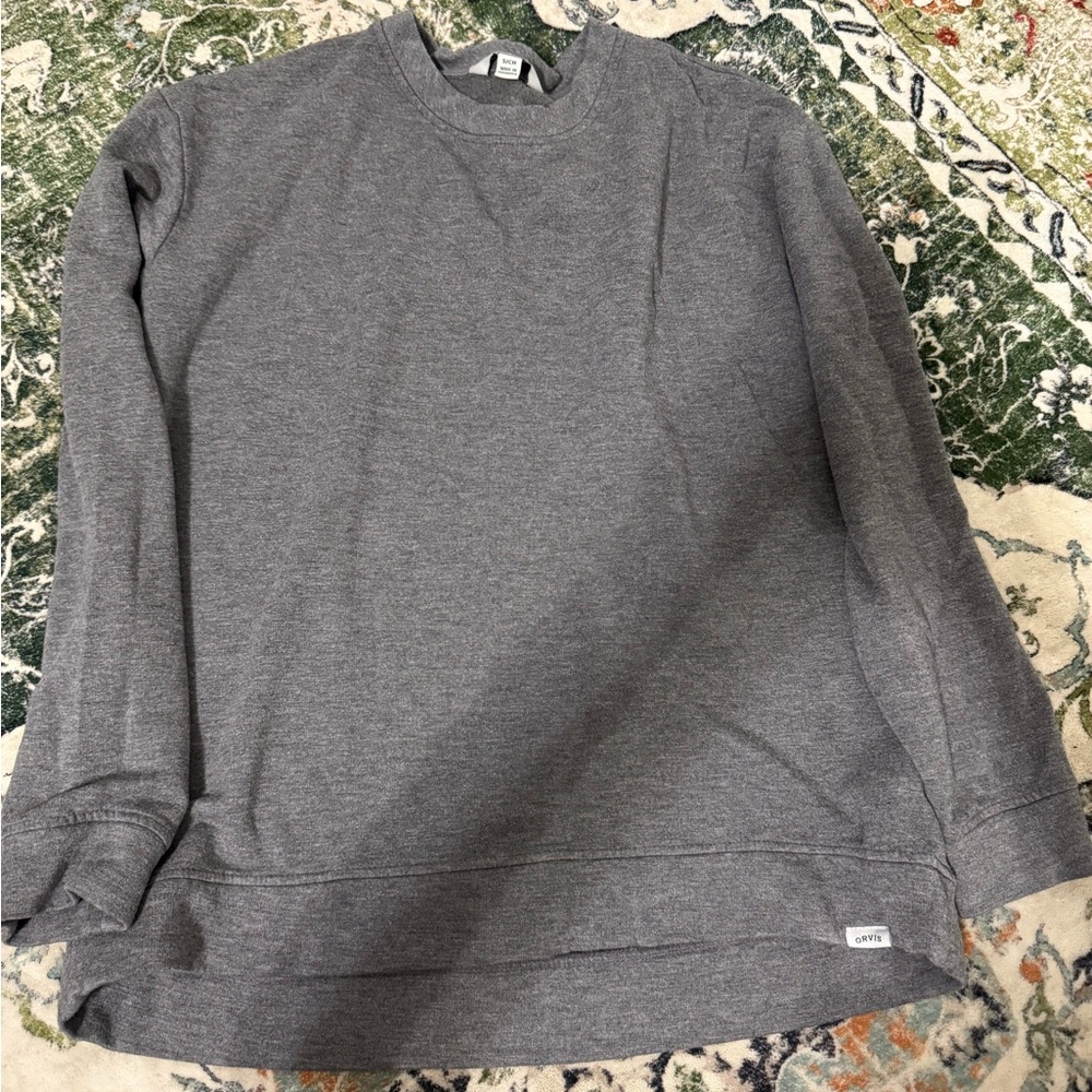 Orvis Men's Charcoal Crewneck Sweater